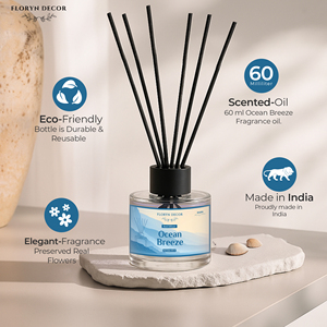 Ocean Breeze Reed Diffuser <b>Set</b> with Premium Fragrance Oil Black Reed Sticks Luxury Home Scent Decor <b>Gift</b> Collection - Product Image 2