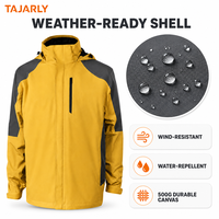 Veste chauffante électrique coupe-vent personnalisée en gros avec col montant pour les passionnés de sports d'hiver en plein air