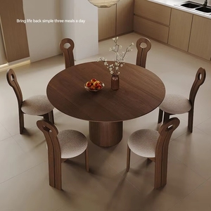 <span class=keywords><strong>Table</strong></span> à manger de luxe italienne avec base en bois, ensemble de salon avec 4 chaises, meubles de <span class=keywords><strong>restaurant</strong></span> stables - Product Image 5