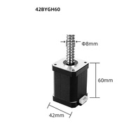 Pabrik HENGDI Menjual Kit Driver Motor Stepper Hybrid 42BYG Lead/Ball Screw 12-24V 2-fase Motor Linear Mikro Torsi 0.40Nm
