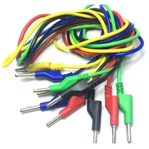 5PCS double Ended Stackable 4MM Banana Plug Male Jack high voltage silicone wire Multimeter Test Cable Lead Cord M/M 1M