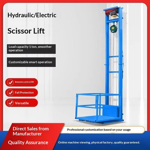 Elevador Hidráulico Industrial para Carga, Elevador de Mercancías con Riel Guía, Elevador de Carga Pequeña para Almacén, Fábrica, Transporte Vertical - Product Image 5