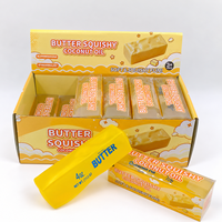 Jouet Squishy Pastel Effet Beurre à Remontée Lente, à base de Gelée de Pétrole et Huile de Coco, pour Vente au Détail, Magasins de Cadeaux, Vente en Gros et Boîte de Présentation