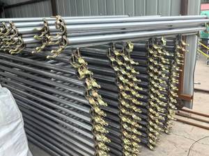 Kit d'échafaudage robuste et <span class=keywords><strong>polyvalent</strong></span> pour la construction, cadre en tube d'acier peint, supports latéraux en aluminium, base réglable - Product Image 6