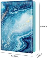 Carpeta Portadocumentos de Cuero PU con Diseño de Mármol, Personalizable en Colores, de Alta Calidad, con Bloc de Notas y Portapapeles, Logotipo Personalizado, OEM, ODM, Guangdong