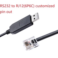 Cable de Puerto Serie RS232 RS485 TTL232 USB a RJ12 6P6C de 1 m, Cable de Actualización de Firmware