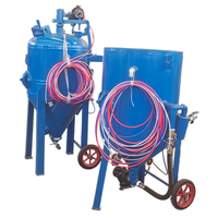 Équipement de sablage à sec et humide facile à utiliser, sablage sans poussière, machine de sablage avec billes d'acier et nettoyage par pression d'air