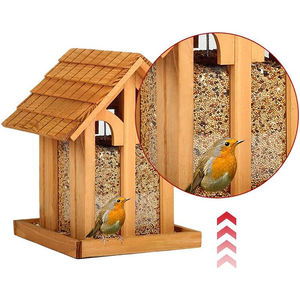 WDF Nouveau Style Vente Chaude Mangeoire Oiseaux jardin Bambou Perroquet En Bois Humming Fenêtre Cage À Oiseaux Mangeoire À Oiseaux - Product Image 2