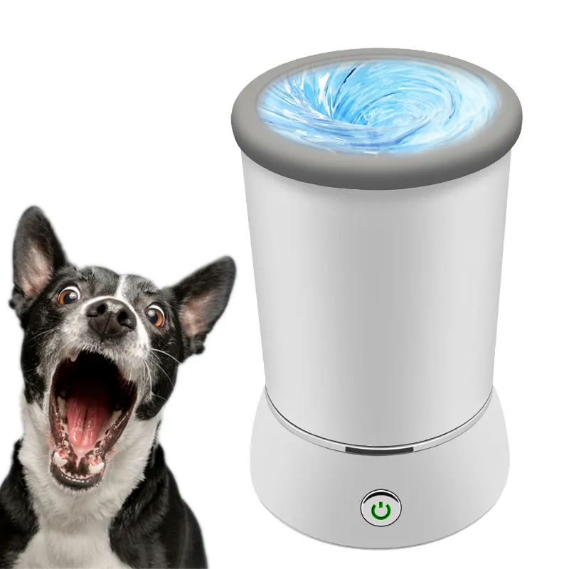 2024, Новый автоматический очиститель лап для собак, мягкая силиконовая чашка, в наличии, оптовая продажа, очиститель лап для домашних животных, индивидуальная портативная мойка для ног