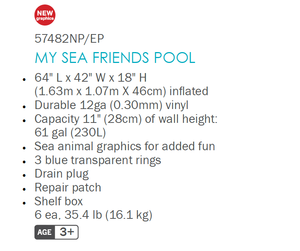 Intex 57482 <span class=keywords><strong>My</strong></span> Sea Friends <span class=keywords><strong>Piscine</strong></span> gonflable pour enfants Intex 57482 Elliptique <span class=keywords><strong>My</strong></span> Sea Friends <span class=keywords><strong>Pool</strong></span> - Product Image 5