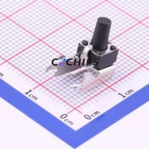 UK-B0209-2-G9.5-250 Tactile Switch Bent Lead Through Hole,6x6mm Single Pole Single Throw Round Button 2.5N Right Angle Insert - Product Image 1