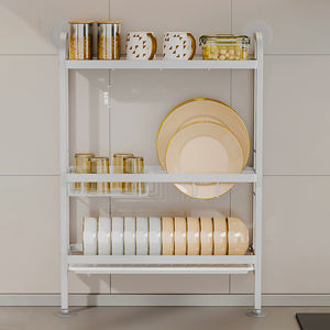 Ustensiles de cuisine 2 carreaux égouttoir multifonctionnel support debout étagère de rangement égouttoir ménager égouttoir <span class=keywords><strong>à</strong></span> vaisselle - Product Image 6