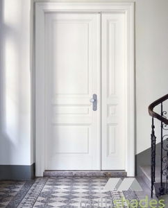 Luxurious Custom Designed Aluminum Unequal Double <strong>Door</strong> American Style with Wicket <strong>Door</strong> <strong>Timber</strong> Finish Main Design Double <strong>Leaf</strong> - Product Image 1