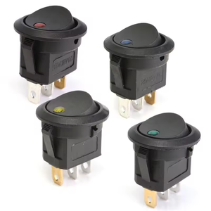 3 Pin KCD1 12V Mini Round Rocker Alternar com Lâmpada LED Iluminação On-Off Função para Uso Industrial - Product Image 5