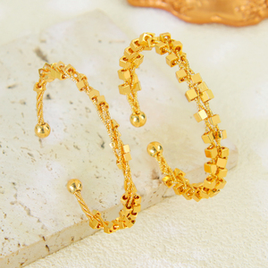 Pulseras Ajustables de Oro de 21k con Diseño Retorcido, Joyería Encantadora para Mujer, Venta al por Mayor 2026 - Product Image 1