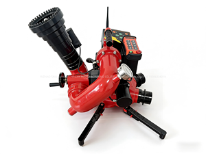 三模式控制灵活便携式消防水枪 60L/S 75m射程 360度旋转 400m遥控用于消防救援 - Product Image 5