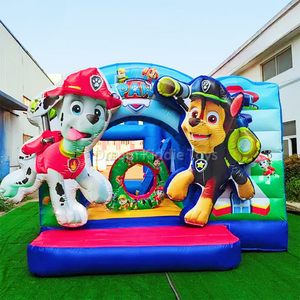 Gonfiabile Commerciale a Forma di Cane Pattuglia, Combo Gonfiabile Unisex per Esterni con Scivolo e Casa Rimbalzante per Bambini - Product Image 2