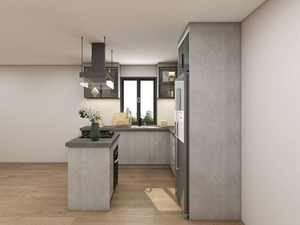 Mueble de Cocina Modular en Forma de L con Puertas de Vidrio, Protector Contra Salpicaduras, Construcción de Madera Contrachapada, Iluminación y Diseño Duradero - Product Image 6