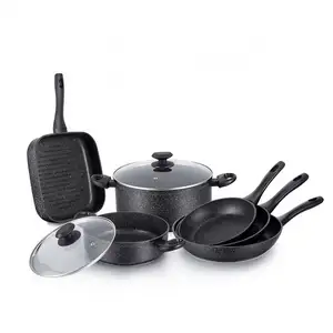 China Wholesalers Forged Aluminum Nonstick Coating Cookware Sets with Bakelite Handle