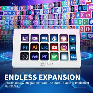 Ajazz AKP153E Visual <strong>Keyboard</strong> LCD Display Keys Programmable Shortcut <strong>Keyboard</strong> Macro Keys Programmable Desktop <strong>Controller</strong> - Product Image 6