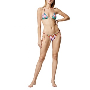 <span class=keywords><strong>Femme</strong></span> Colorblock Licou Haut Triangle Bikini <span class=keywords><strong>Maillot</strong></span> De Bain <span class=keywords><strong>2</strong></span> Pièces - Product Image 1