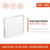 Fabrication sur mesure de panneaux optiques en acrylique découpés au laser, couvercles d'objectif de caméra de vision industrielle OEM