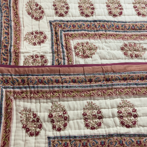 Diseño Premium bloque de mano impreso algodón Kantha edredón cubierta Floral al por mayor hecho a mano Patchwork verano manta colcha - Product Image 1