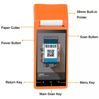 Terminal POS Portátil de 5.5 Pulgadas con Android 8.1, USB, 4G/WiFi/BT, Escáner NFC, Impresora Térmica de 58 mm, Batería de 5000 mAh, Cámara de 5MP y Lector de Códigos de Barras 2D