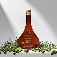 Bouteille en verre super-flint de luxe 530 ml vide pour spiritueux, liqueur, whisky, vodka, brandy, gin, rhum – Emballage personnalisé, vente en gros, OEM