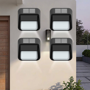 TAIKOO RGB <b>LED</b> Solar Wall <b>Light</b> Outdoor Courtyard & Garden Decoration <b>with</b> <b>Motion</b> <b>Sensor</b> Wall Mounted Solar Garden <b>Light</b> - Product Image 5