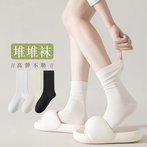 Women's Mid-Calf Slouch Socks Solid Color Non-Binding Breathable All-Season Sleep Socks For Daily Wear - Product Image 1