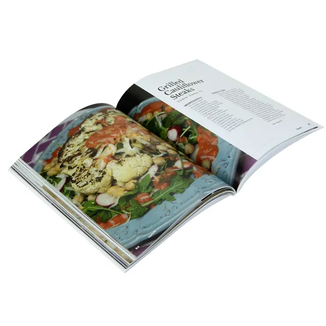 Impressão de folhetos personalizados para catálogo de livros, folhetos com fotos, papel para cozinhar, menu de restaurante, impressão de livros, menu de impressão de livros