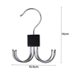 Multifunctional Six Claw <b>Hook</b> With Rotating Design For Belts Hats Bags Scarves Storage Behind Door Or On Wall - Product Image 5