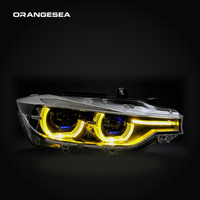 Conjunto de Faros LED para BMW Serie 3 F30 F35 2013-2018, Actualización de Lámparas Delanteras con Luces de Circulación Diurna, Verificado por OrangeSea