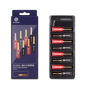 Rasantek 24K chapado en oro <span class=keywords><strong>género</strong></span> <span class=keywords><strong>masculino</strong></span> conector Banana - Product Image 6