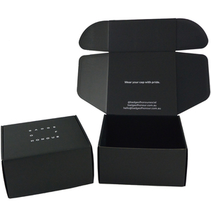 Custom wholesale shipping black corrugated box