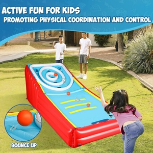 เกมบอลเป่าลม PVC ขนาด 125*56.5*53 นิ้ว พร้อมลูกบอลฟองน้ำ 2 ลูก ของเล่นเกมยักษ์สำหรับเล่นในร่มและกลางแจ้ง เกมอาร์เคดสำหรับครอบครัว - Product Image 4