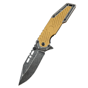 Couteau de poche personnalisable BRN de qualité OEM, manche en bois, lame pliante en acier inoxydable 3CR13 ultra-affûtée, 20,5 cm, FB141, camping 1 - Product Image 1
