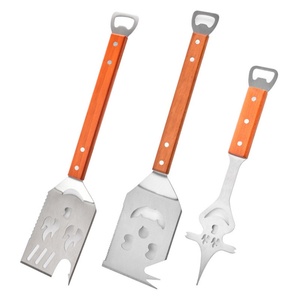 Accesorios para Barbacoa, Tenedor para Carne de Acero Inoxidable con Mango Largo, Pinzas para Parrilla, Utensilios para Barbacoa, Juego de Espátulas - Product Image 1
