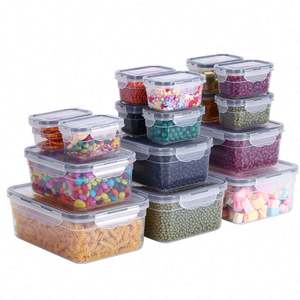 20 Pcs BPA Free Clear <b>Plastic</b> <b>Food</b> <b>Storage</b> Containers With Lids Kitchen Airtight Bento <b>Boxes</b> Refrigerator <b>Storage</b> Box - Product Image 5