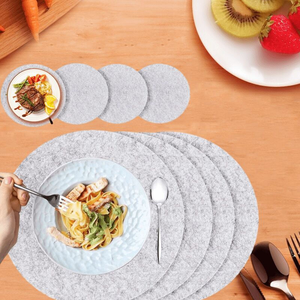Tapete Redondo de Fieltro de Diseño Moderno, Ecológico, Personalizable en Diámetro y Grosor (2-4 mm) para Uso Doméstico - Product Image 3