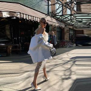 Robe <span class=keywords><strong>longue</strong></span> fourreau à paillettes <span class=keywords><strong>pour</strong></span> femmes, <span class=keywords><strong>ensemble</strong></span> décontracté à la mode, blanc, 2022 - Product Image 2