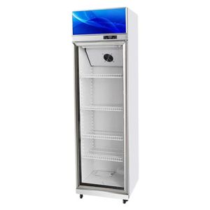Réfrigérateur vertical à air commercial à température unique de 300 l avec porte en verre, congélateur pour boissons et bières de supermarché - Product Image 5