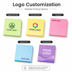 Wholesale Custom Logo Memo Pad <strong>Sticky</strong> <strong>Notes</strong> Stationery Square Shape <strong>Sticky</strong> <strong>Notes</strong> Blank 7.5cm <strong>Note</strong> Pad with Company Name - Product Image 2