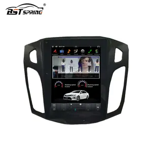 Pemutar Multimedia Mobil Model Tesla, DVD GPS, Stereo Mobil untuk FORD Focus 2013-2017, Radio Video Mobil