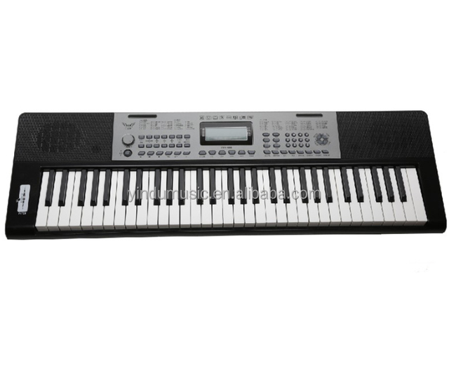 61-Keystroke Multi-Function Piano Keyboard with LCD Supports USB and SD Playback