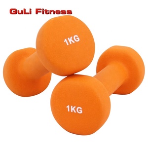 Haltères hexagonaux en néoprène avec logo personnalisé, haltères en fonte, ensemble d'haltères hexagonaux en néoprène de 5 kg et 10 kg, couleur caoutchouc - Product Image 4