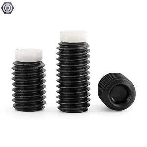 Black Nylon Tip Set Screws Hexagon Socket Set Screws For Machine