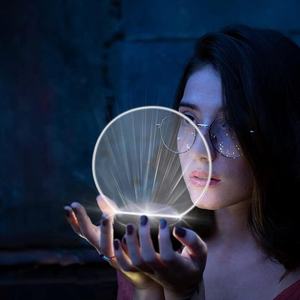 Base de Lámpara LED 3D con Diseño de Grietas, Luz Nocturna de Ilusión de 16 Colores, Alimentada por Batería USB para Decoración del Hogar - Product Image 5