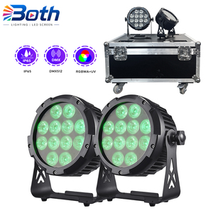 ไฟ LED PAR สำหรับภายนอกอาคารแบบชาร์จได้ 12 ชิ้น 18 วัตต์ RGBWA UV IP65 ไร้สาย DMX ควบคุมผ่านแอพ สำหรับงานเวทีและปาร์ตี้ - Product Image 1
